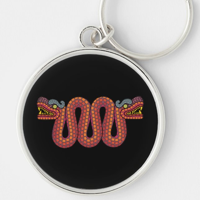 Porte-clés serpent aztèque (Devant)