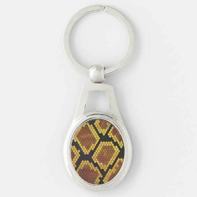 Porte-clés Serpent Brown et impression or (Devant)