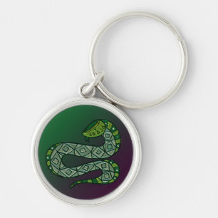 Porte-clés Serpent Cool Art Tribal Métallisé