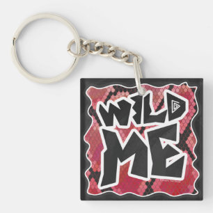 Porte-clés Serpent Wild Me Black et Red Print