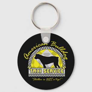 Porte-clés Service américain de taxi de bouledogue