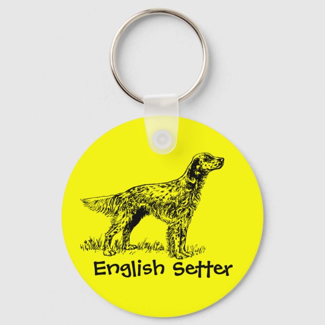 Porte-clés Setter anglais (Recto)