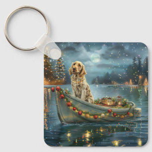 Porte-clés Setter Anglais Noël Festif Voyage