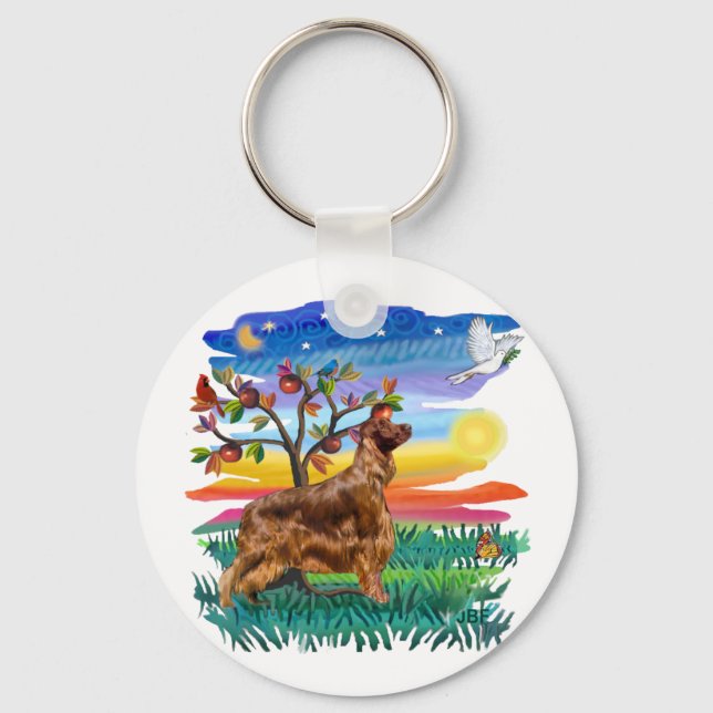 Porte-clés Setter irlandais (Recto)