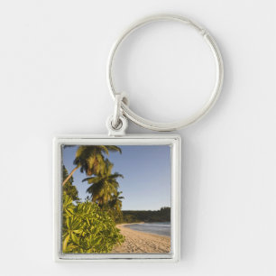Porte-clés Seychelles, île de Mahe, plage d'Anse Takamaka,