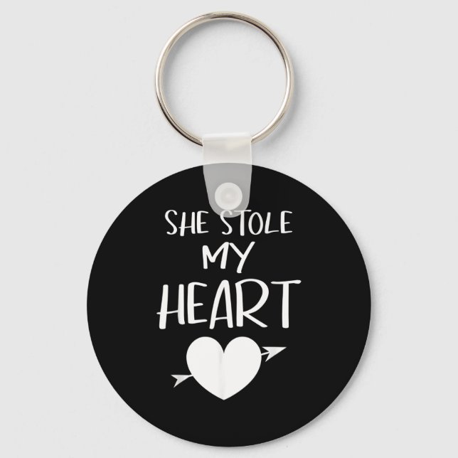Porte-clés She Stole My Heart Valentines Day Matching Couples (Recto)