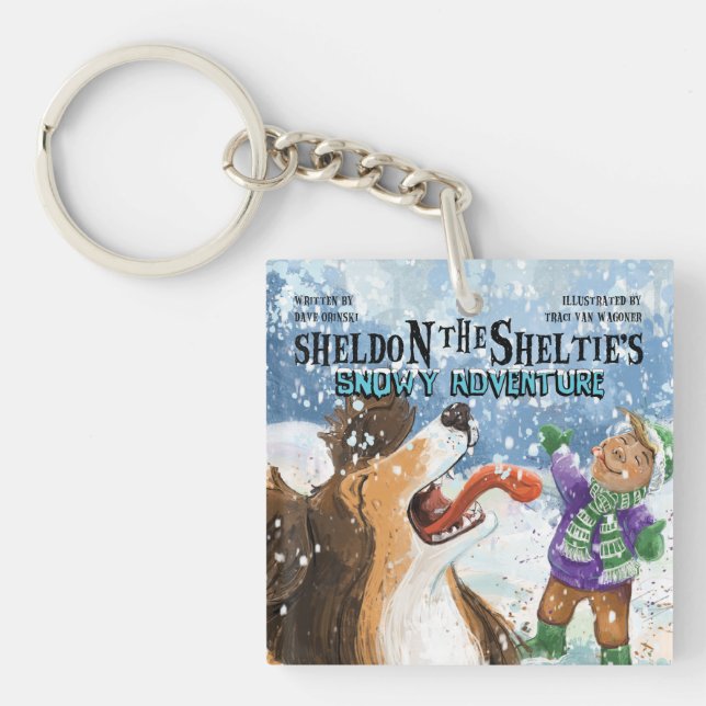 Porte-clés Sheldon le Sheltie (Devant)