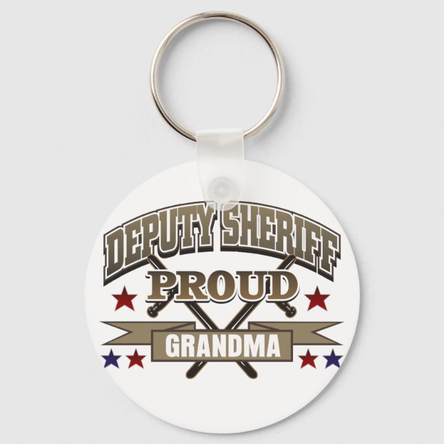 Porte-clés Sheriff, adjoint, Fière grand-mère (Recto)
