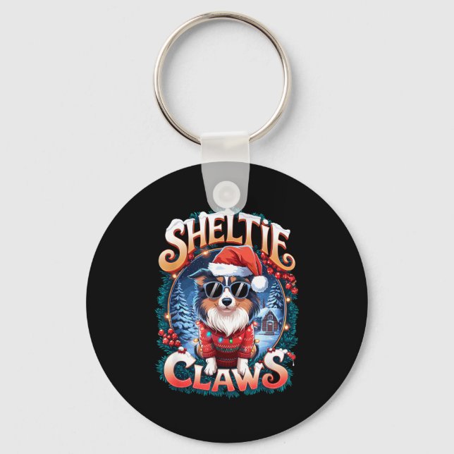 Porte-clés Shetland Sheepdog Owner Costume Sheltie Claws Chri (Recto)