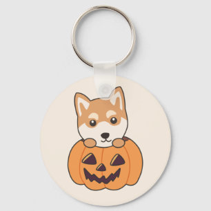 Porte-clés Shiba Inu En Chiens Doux Citrouille Joyeux Hallowe
