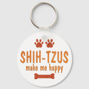 Porte-clés Shih-Tzus me rendent heureux
