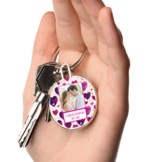 Porte-clés Shimmer Purple Heart Partager Mes Fries