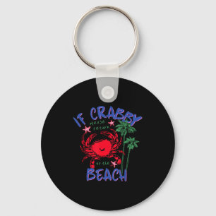 Porte-clés Si crabby retourne à la plage hawaii été