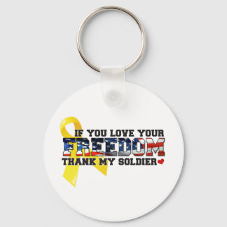 Porte-clés Si vous aimez votre Liberté, merci au soldat