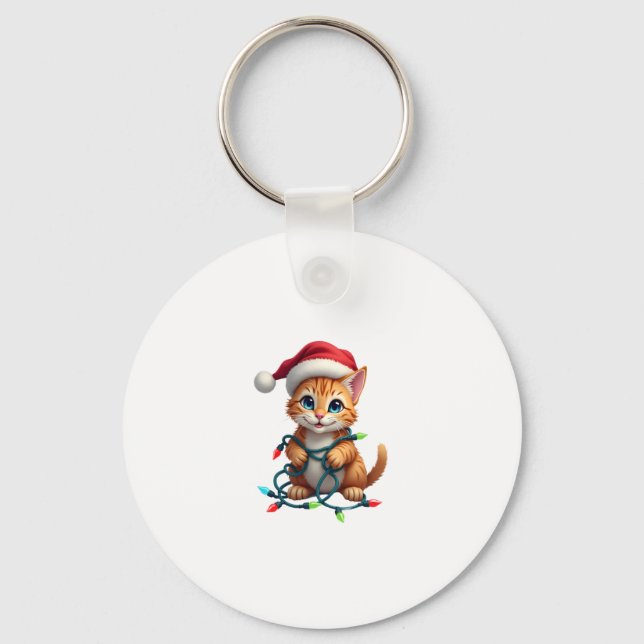 Porte-clés Siamese Cat Christmas V-Neck (3) (Recto)
