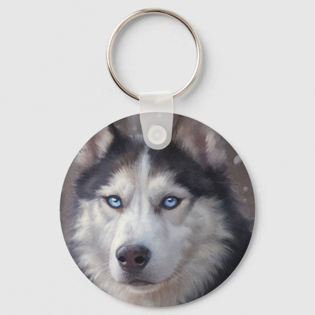 Porte-clés Sibérien Husky (Recto)