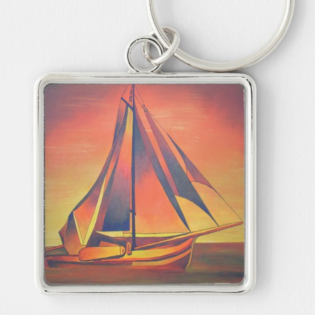 Porte-clés Sienna vole au coucher du soleil (Devant)