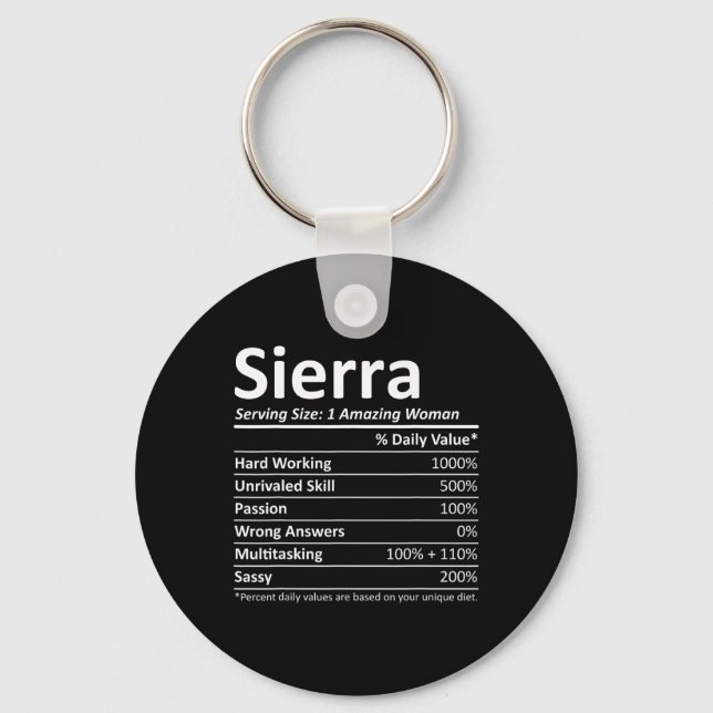 Porte-clés Sierra Nutrition Personalized Name Funny Christmas (Recto)