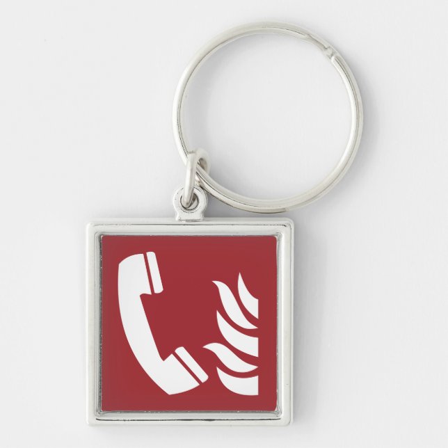 Porte-clés Signal de sécurité téléphonique d'urgence (Devant)