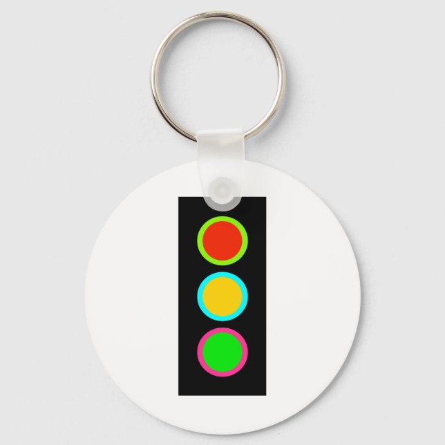Porte-clés Signal de trafic Stop-Attention-Go Mod Stop Light  (Recto)