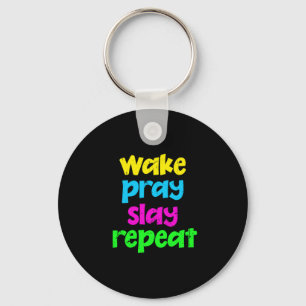 Porte-clés Signal néon Vintage Retro 80 Répétition Pray