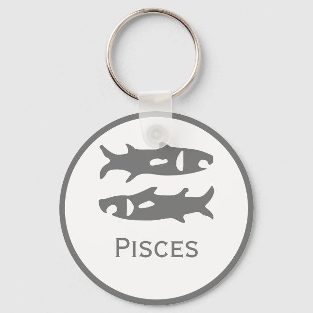 Porte-clés Signe de Poissons du Zodiac Design (Recto)