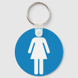 Porte-clés Signe de route des toilettes des femmes