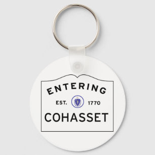 Porte-clés Signe de rue MASSACHUSETTS COHASSET