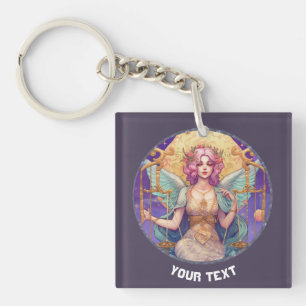 Porte-clés Signe du zodiaque LIBRA PERSONNALISÉ