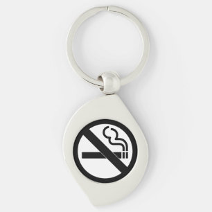 Porte-clés Signe noir et blanc non-fumeurs