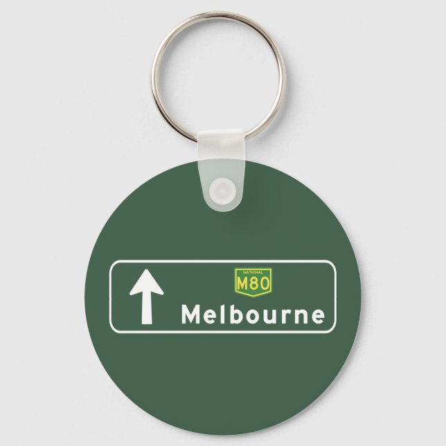 Porte-clés SIGNE ROUTIÈRE DE Melbourne, Australie (Recto)