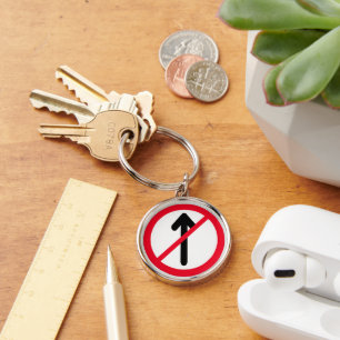 Porte-clés SIGNE ROUTIÈRE PAS D'ENTRÉE Porte - clé Premium