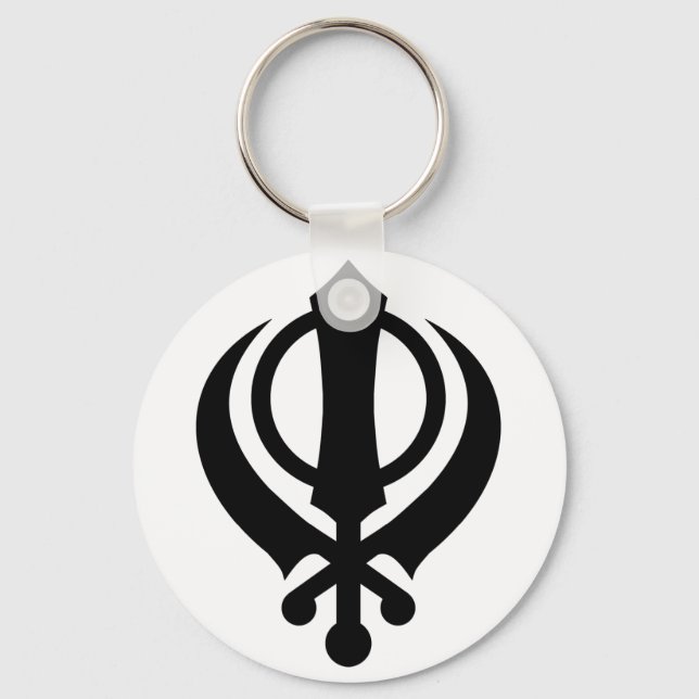 Porte-clés Sikh Khanda Black (Recto)