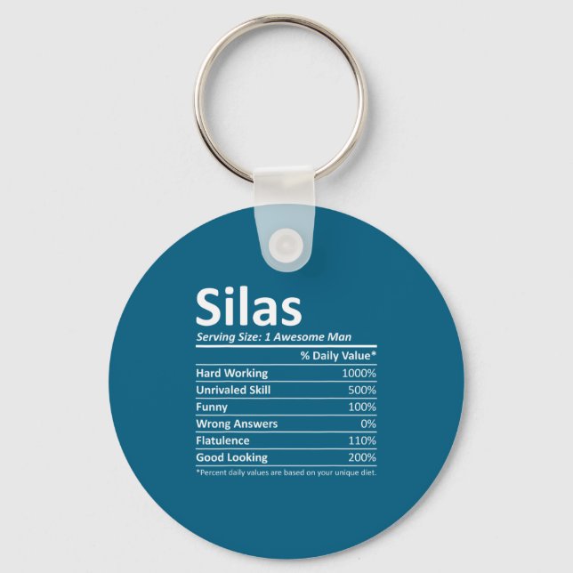 Porte-clés Silas Nutrition Funny Birthday D Name G  (Recto)