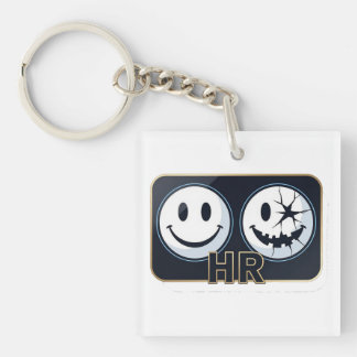 Porte-clés Silent Roles™ HR Visage Sourire Minimaliste 