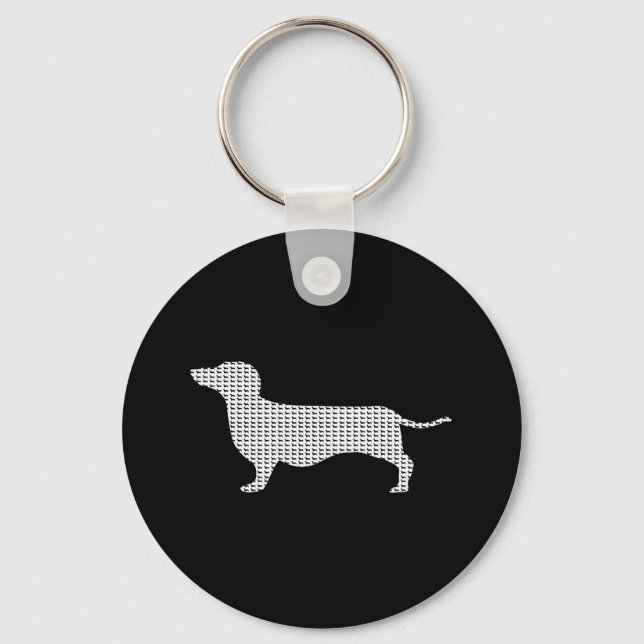 Porte-clés Silhouette Dachshund De Nombreux (Recto)