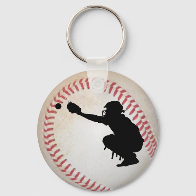 Porte-clés Silhouette de baseball (Recto)