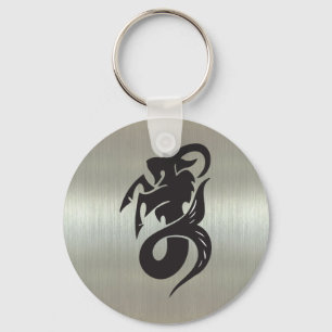Porte-clés Silhouette de chèvre de Capricorne avec l'effet