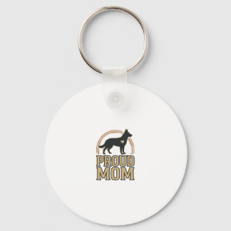 Porte-clés Silhouette de chien de mère fière Design vectoriel