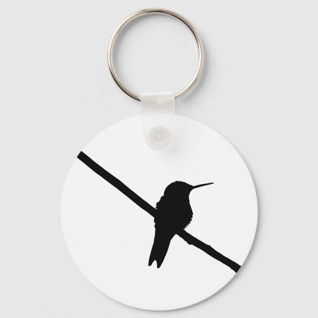 Porte-clés Silhouette de colibri (Recto)