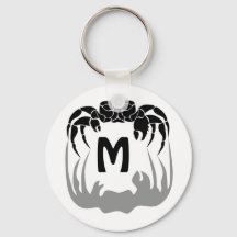 Silhouette de crabe fantôme Casant un monogramme d