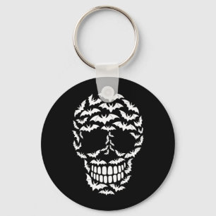 Porte-clés Silhouette de crâne de chauve-souris Costume drôle