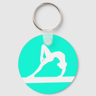 Porte-clés Silhouette de gymnaste Porte - clé Turquoise