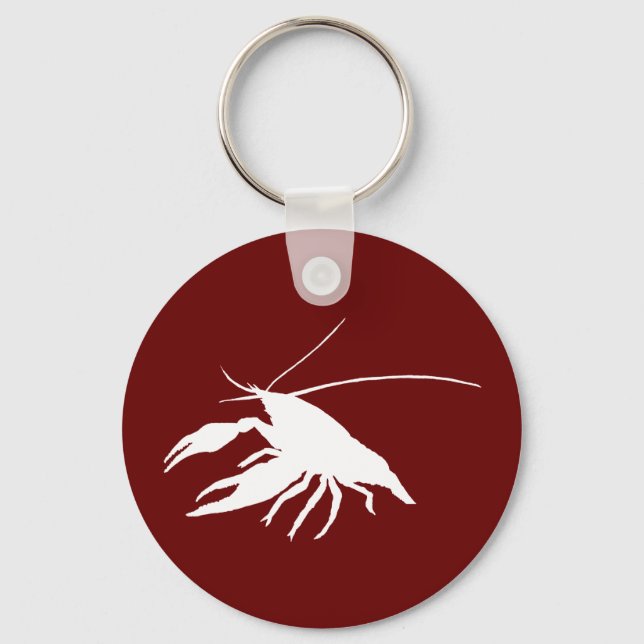 Porte-clés silhouette de langouste (blanc) (Recto)