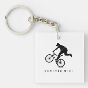 Porte-clés Silhouette de sports extrêmes stoïciens BMX Mement