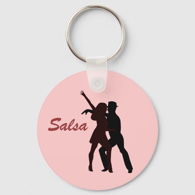 Porte-clés Silhouette des danseuses de salsa (Recto)