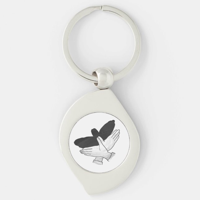 Porte-clés Silhouette Eagle de main (Devant)