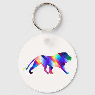 Porte-clés Silhouette géométrique du lion