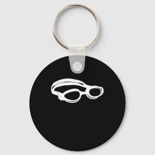 Porte-clés Silhouette Nage Amoureux Nage Lunettes Bain Amusan