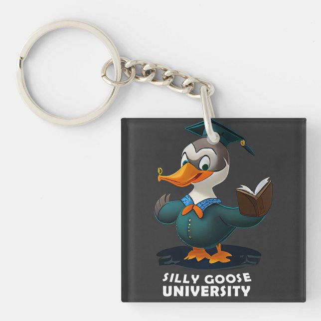 Porte-clés Silly Goose University Student Funny (Devant)